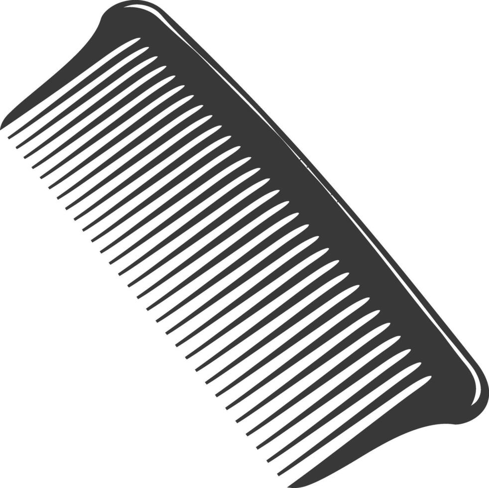 Silhouette comb black color only vector