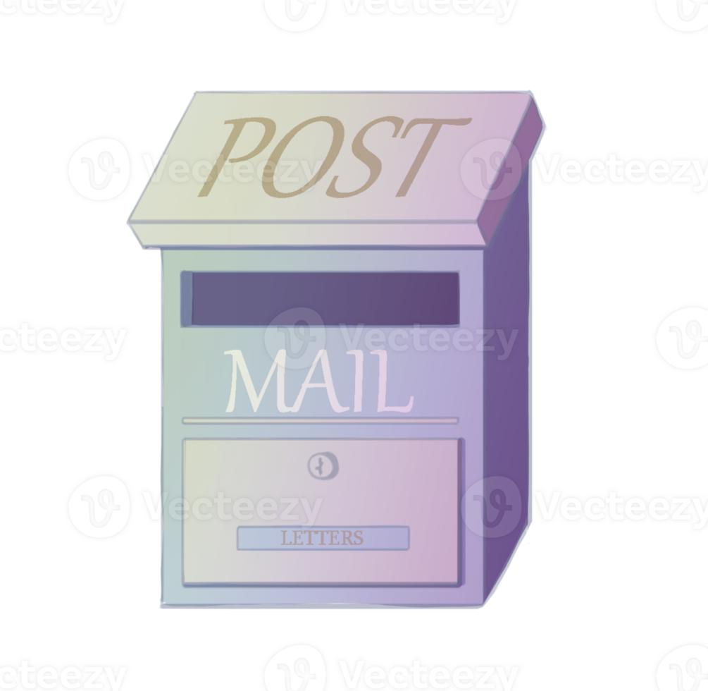 Customizable mailbox illustration without background png