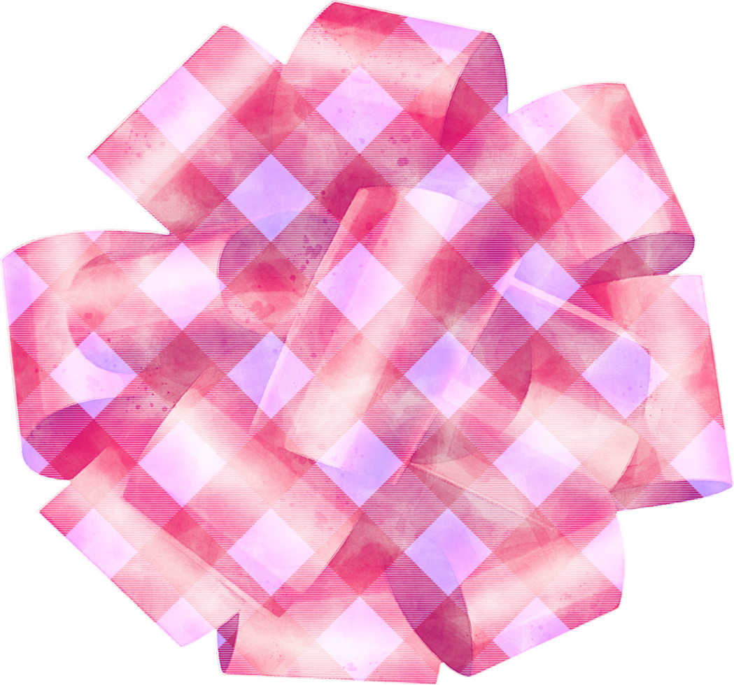 Gift bows and ribbons watercolor illustration png