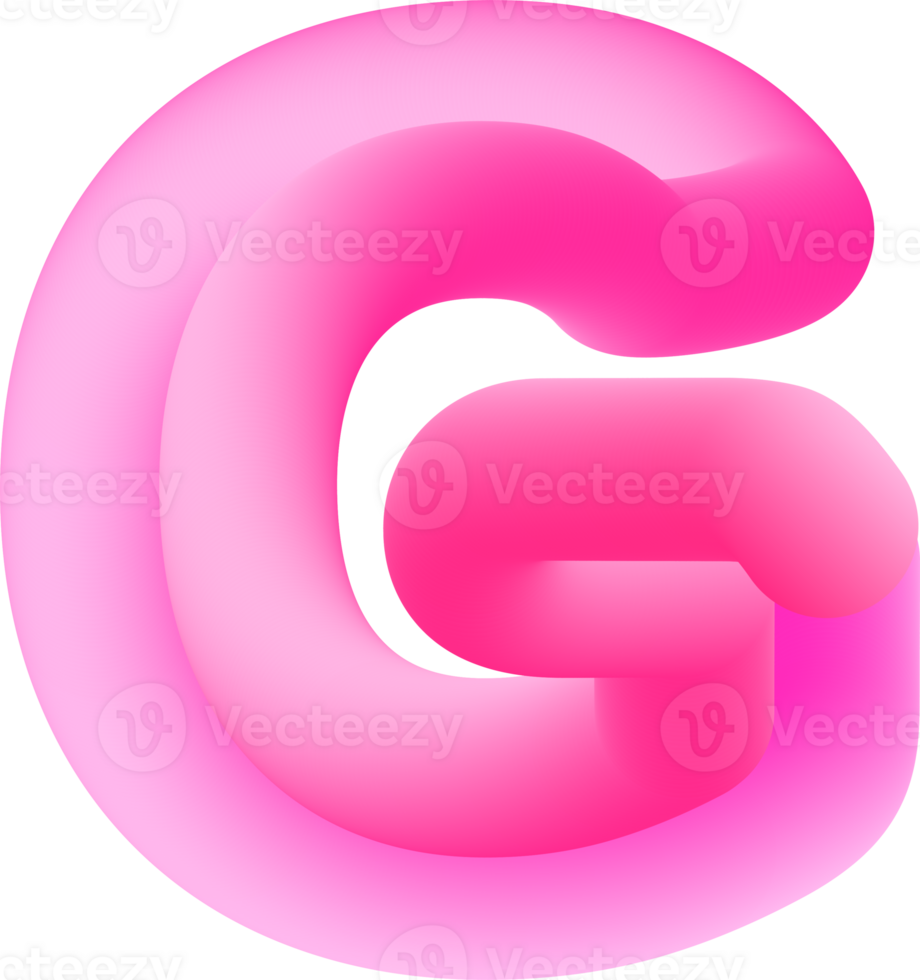 3D Pink Alphabet Letter G png