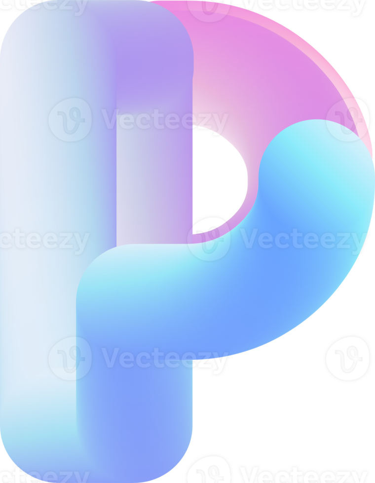 3D Lettering P png