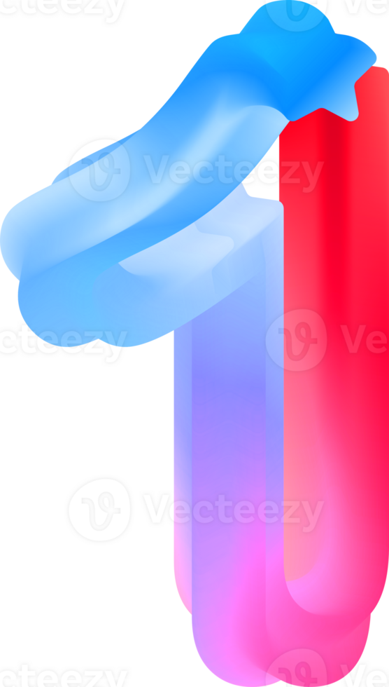 3D Spiral Number 1 png