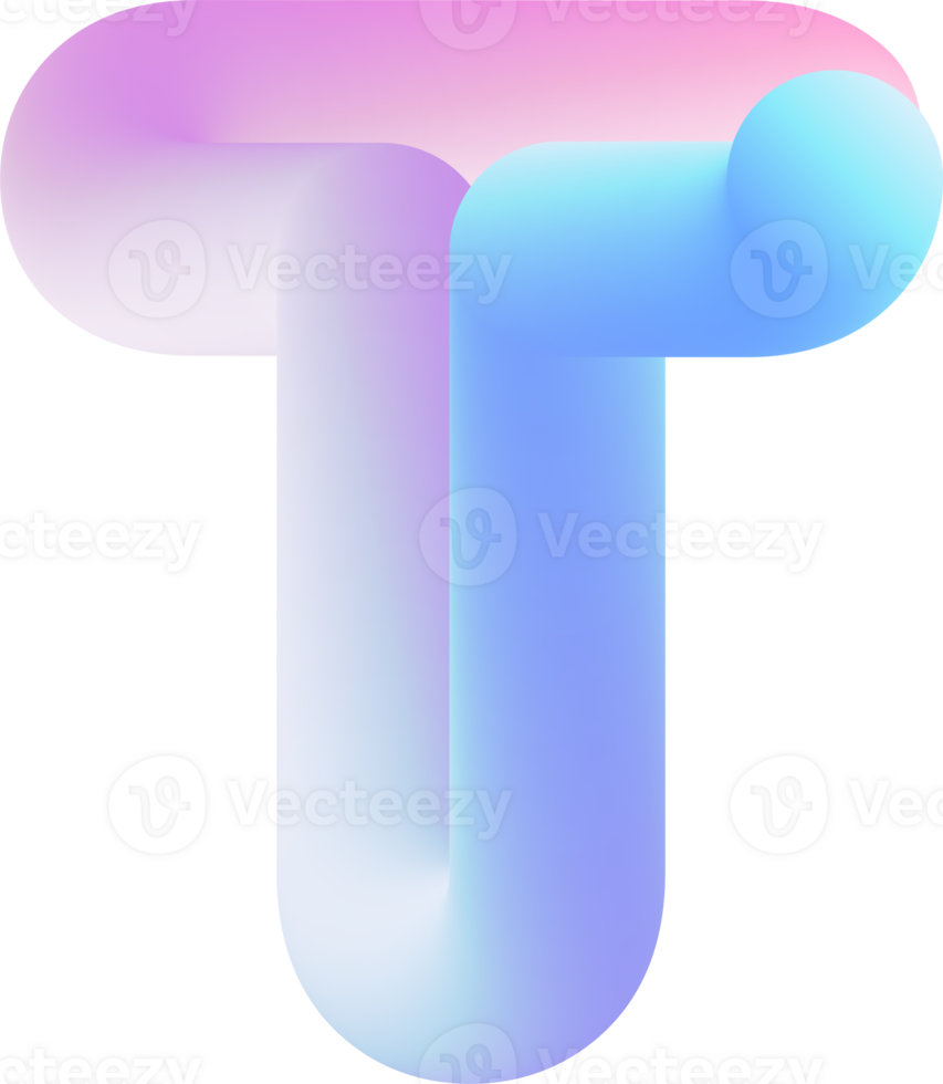 3D Lettering T png