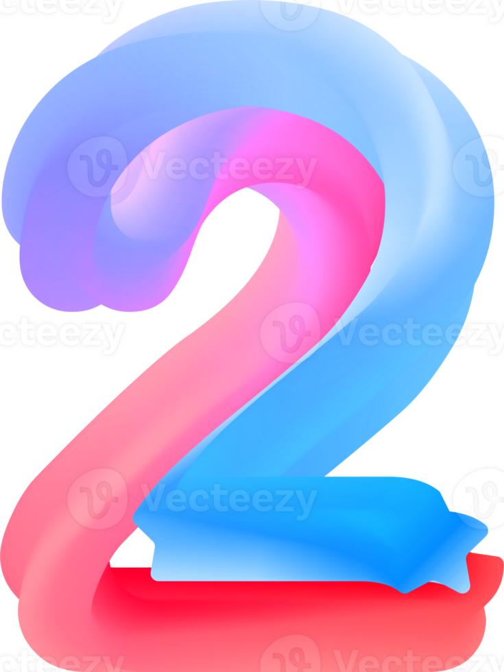 3D Spiral Number 2 png
