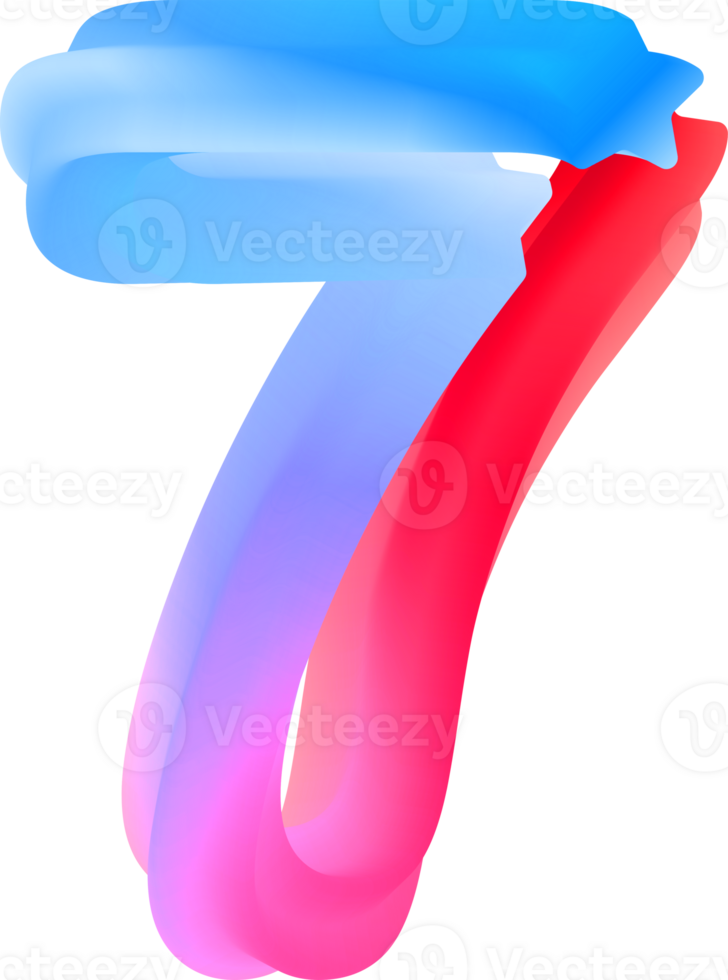 3D Spiral Number 7 png
