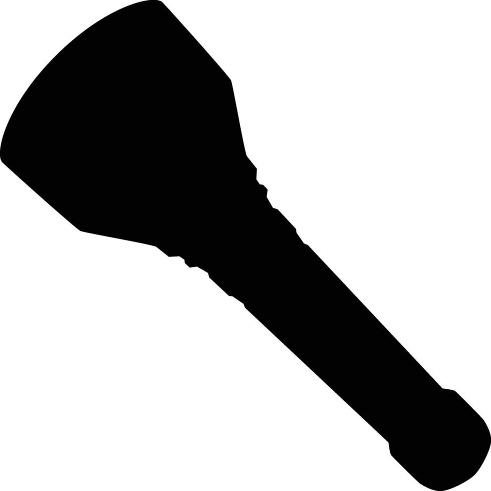Silhouette of flashlight illustration. Essential tool in black color. Home repair accessories. vector
