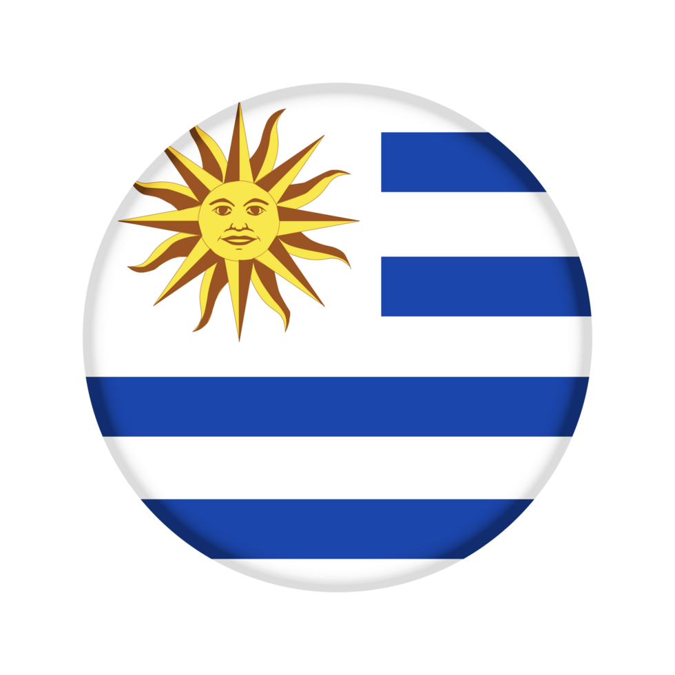 Round flag of Uruguay png