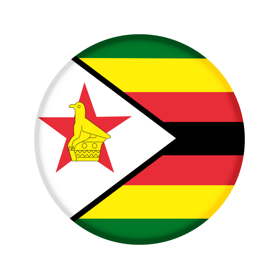 Round flag of Zimbabwe png