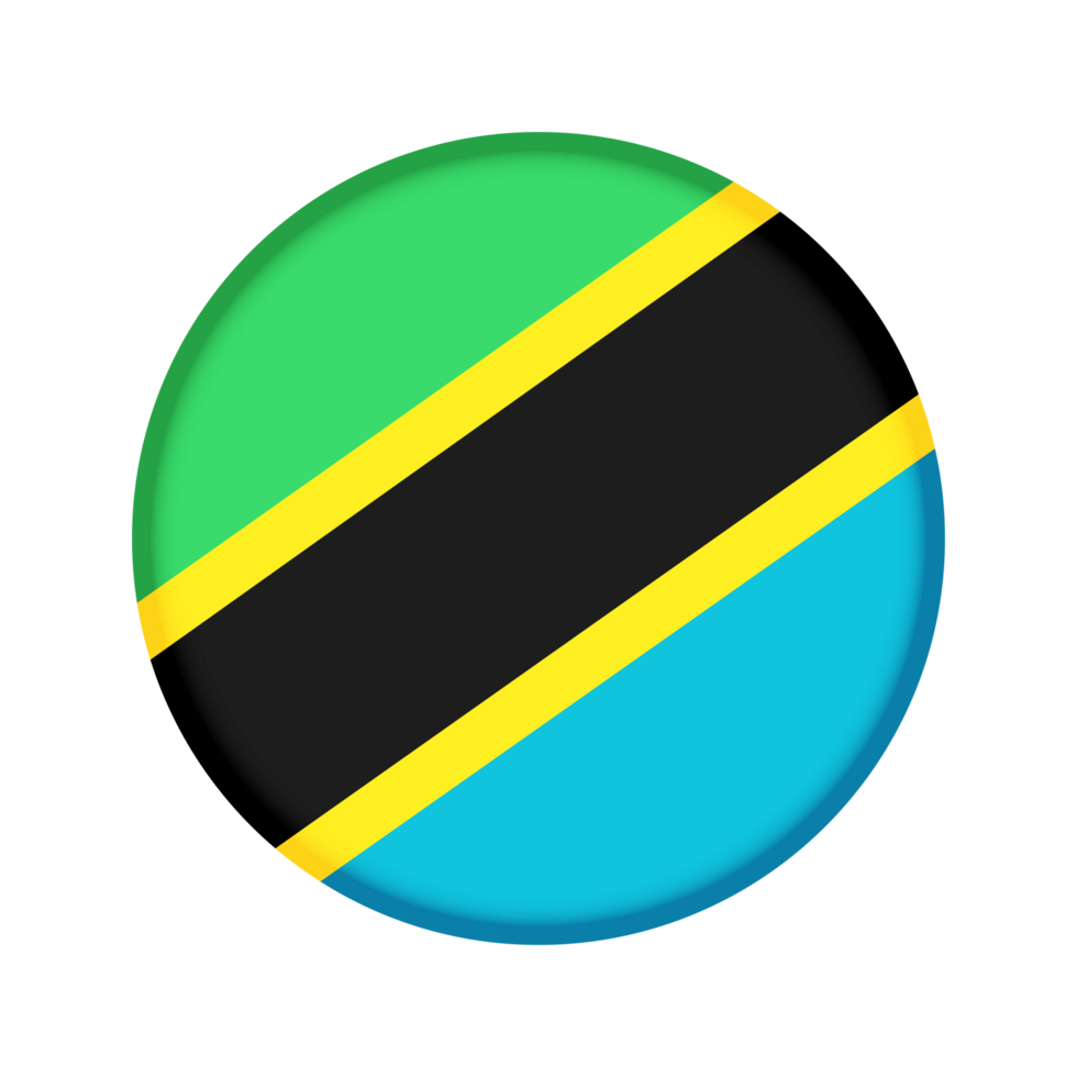 Round flag of Tanzania png