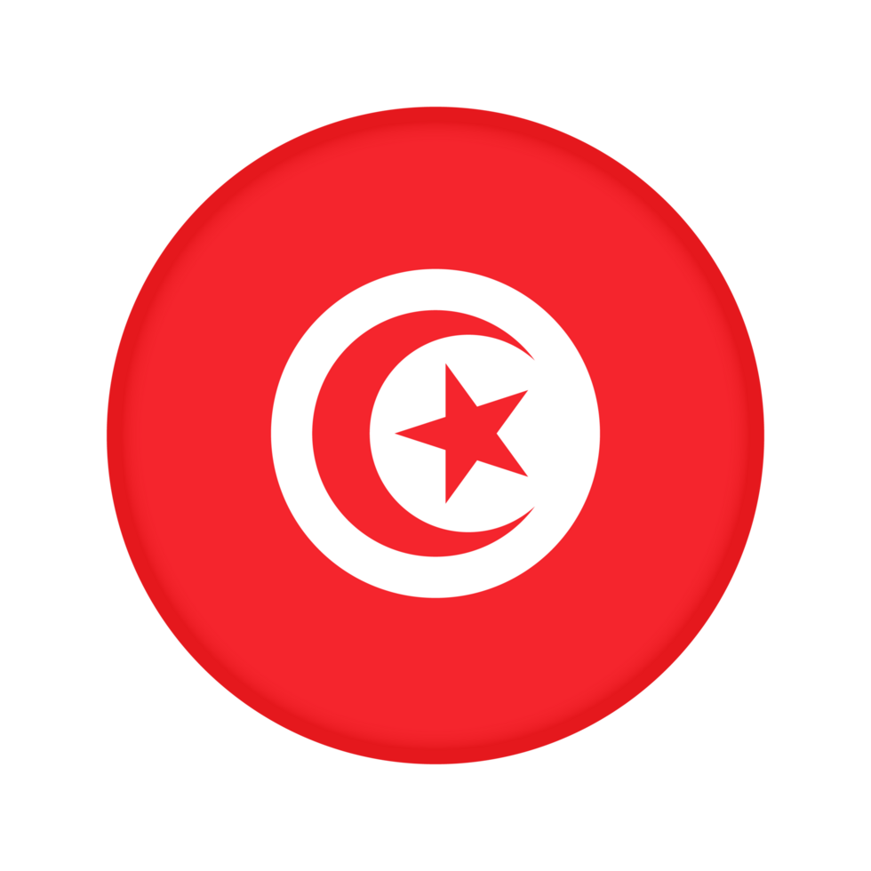 Round flag of Tunisia png