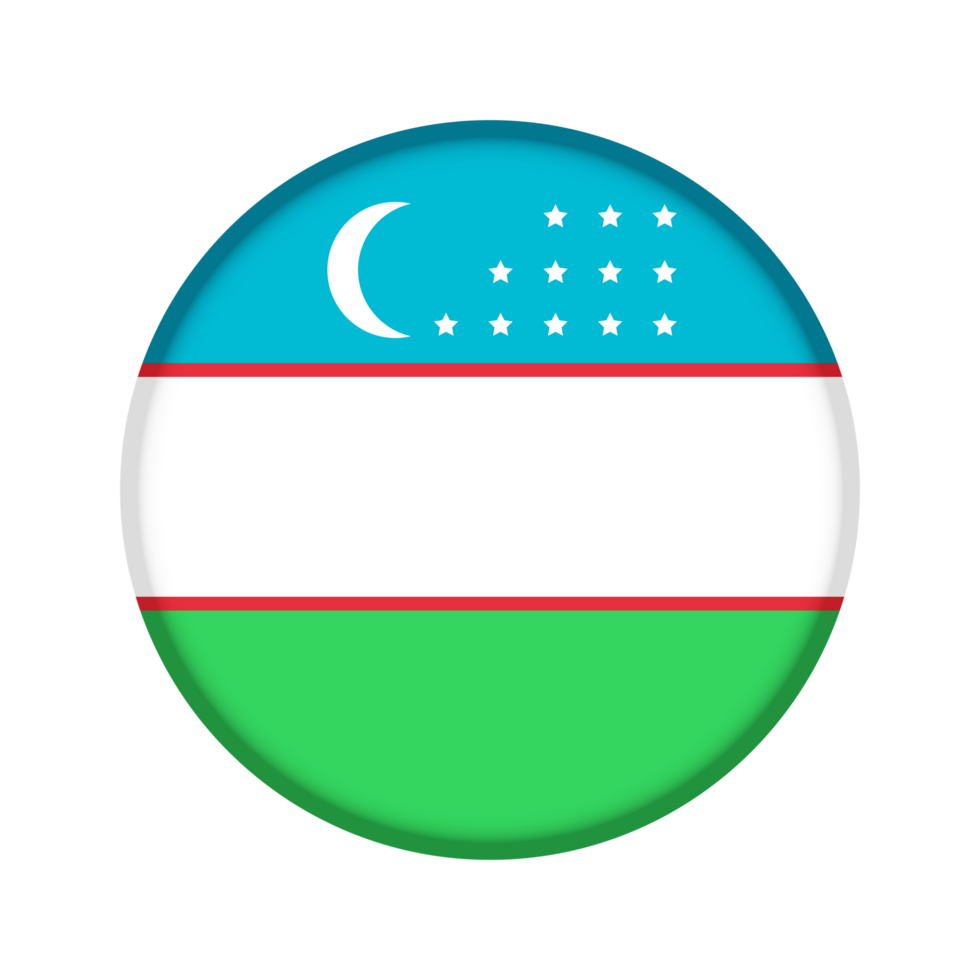 Round flag of Uzbekistan png