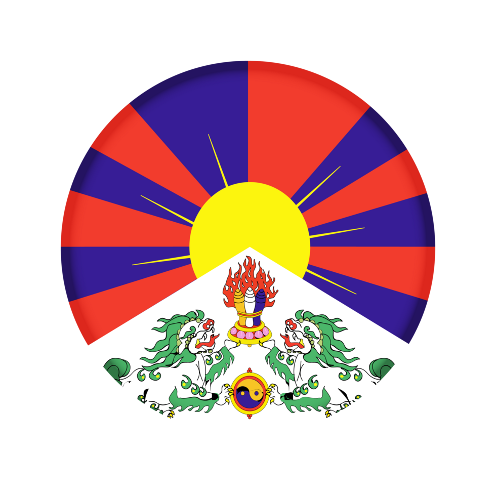 Round flag of Tibet png