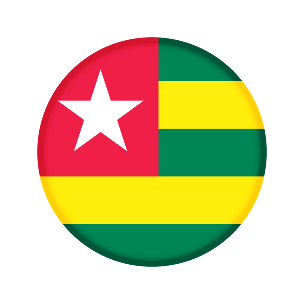 Round flag of Togo png