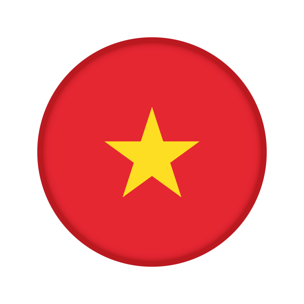 Round flag of Vietnam png