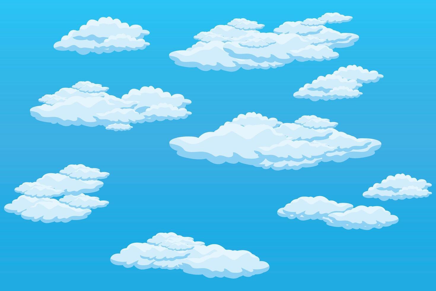 Cloud sky scene background simple cloud illustration template design vector