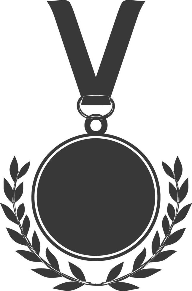 Silhouette Medal Award black color only vector