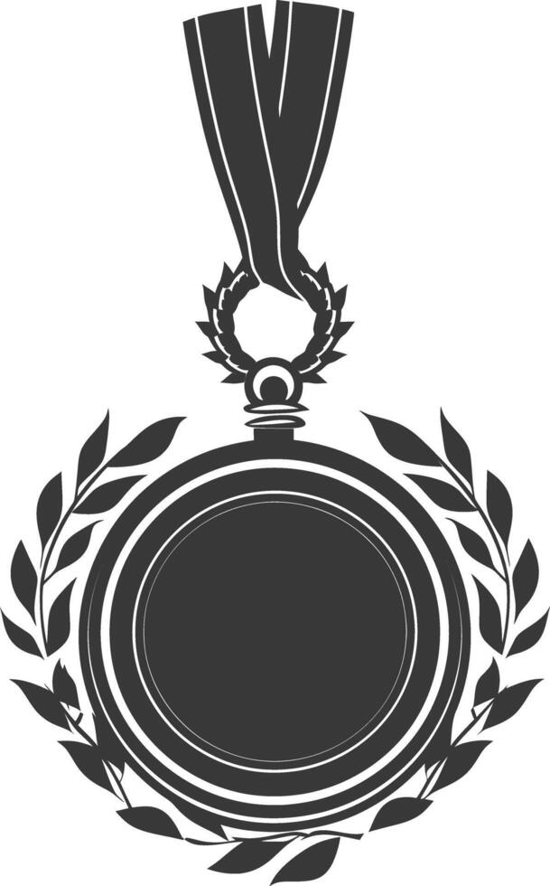 Silhouette Medal Award black color only vector
