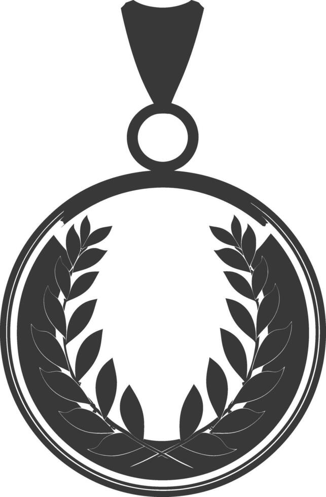 Silhouette Medal Award black color only vector