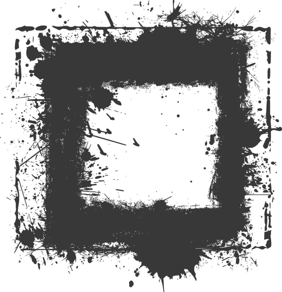 dirty texture border black color only vector
