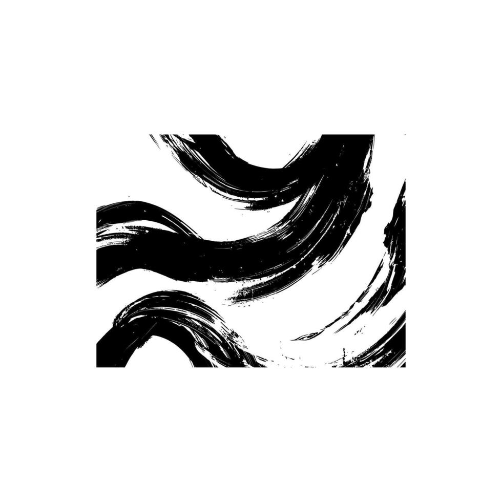 Abstract Black and White Brush Stroke Pattern vector