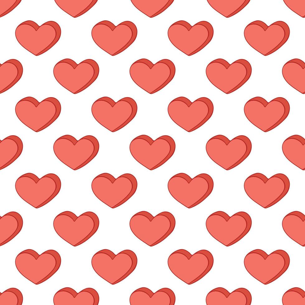 Seamless pattern with hand drawn heart doodle for decorative print, wrapping paper, greeting cards and fabric vector