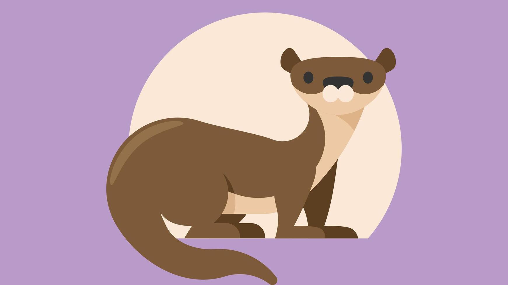 otter animal isolated illustration vector