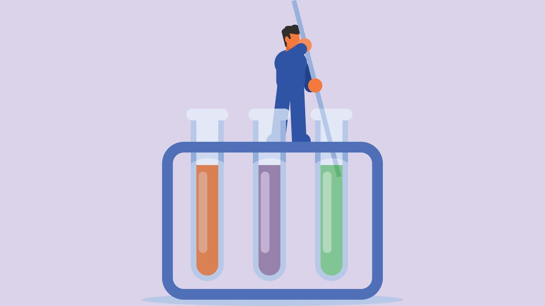 science test tubes concept illustration vector
