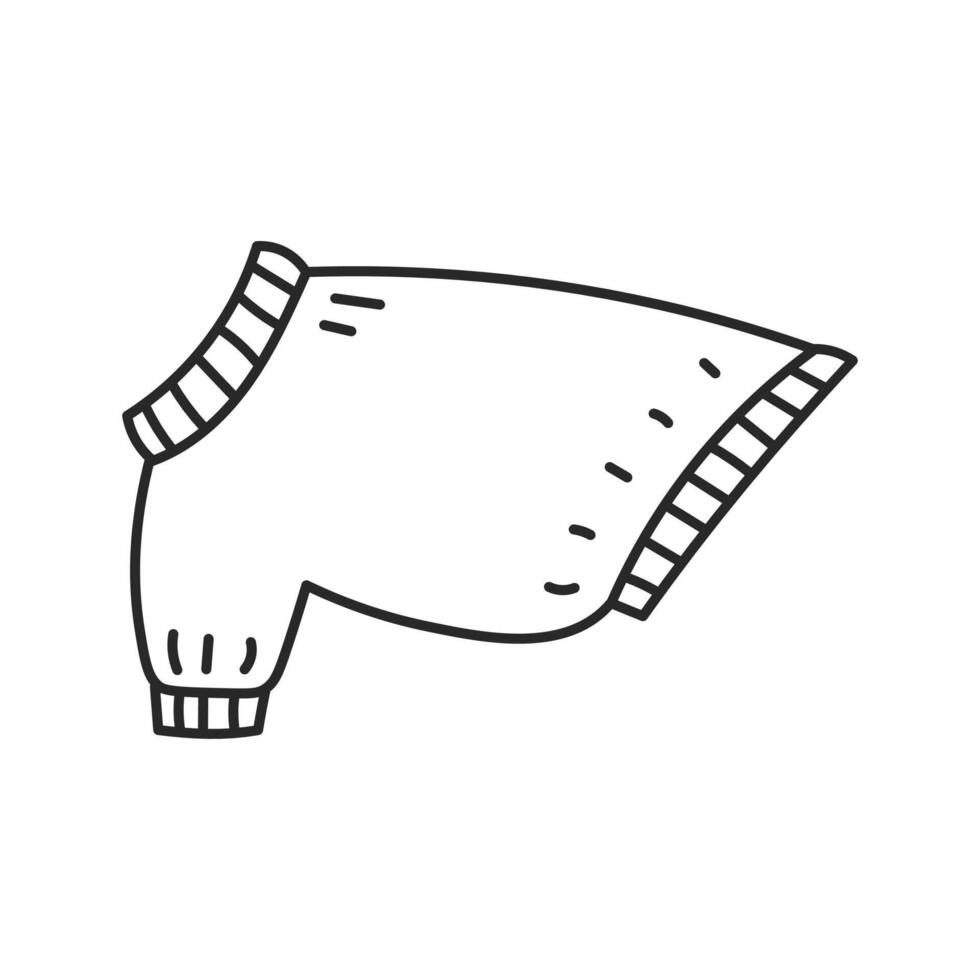 Knitted Outfit Sweater for dog doodle icon vector