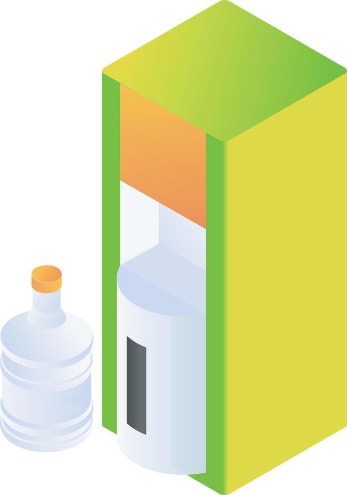 Drinking water dispenser and gallon vector
