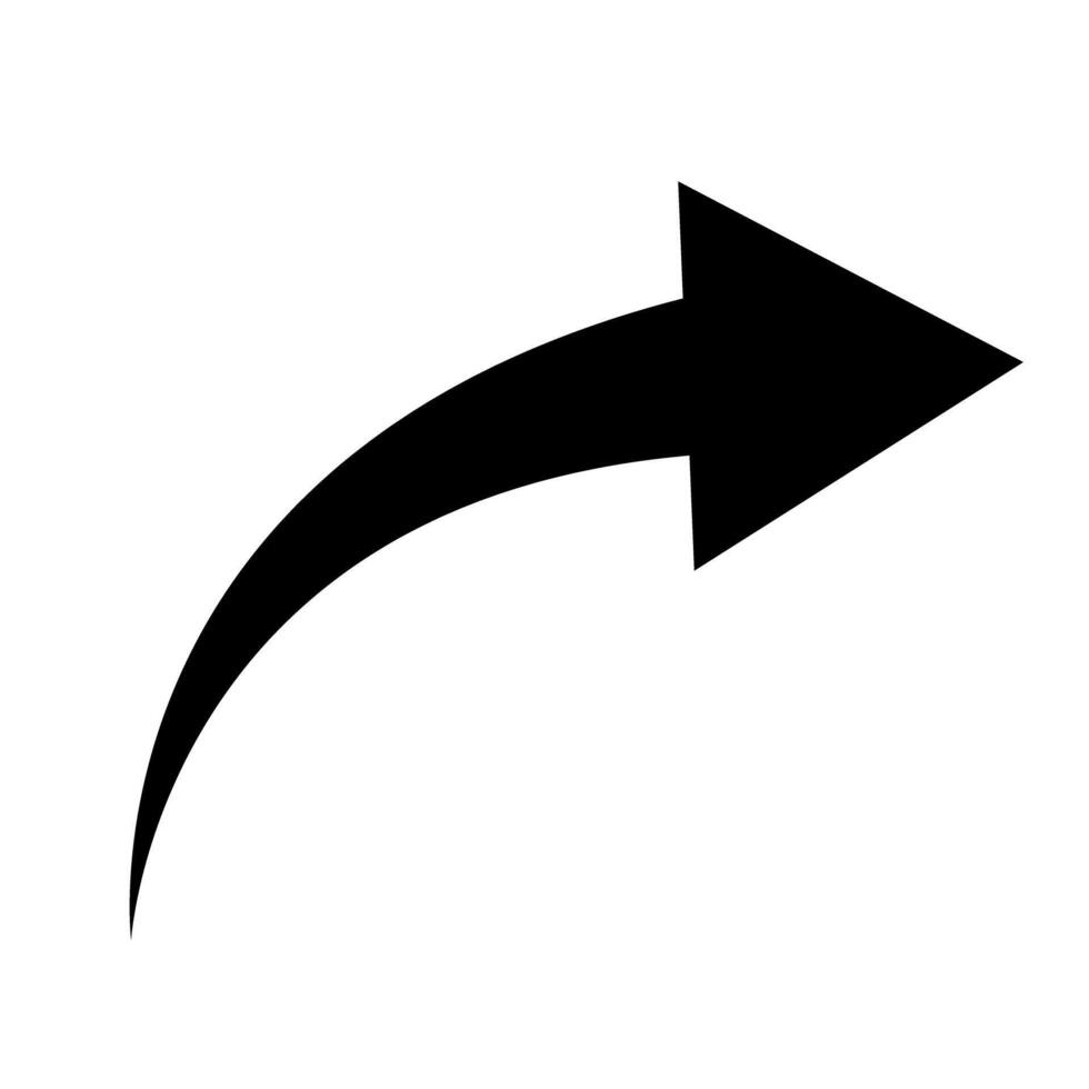 Share arrow silhouette icon. vector
