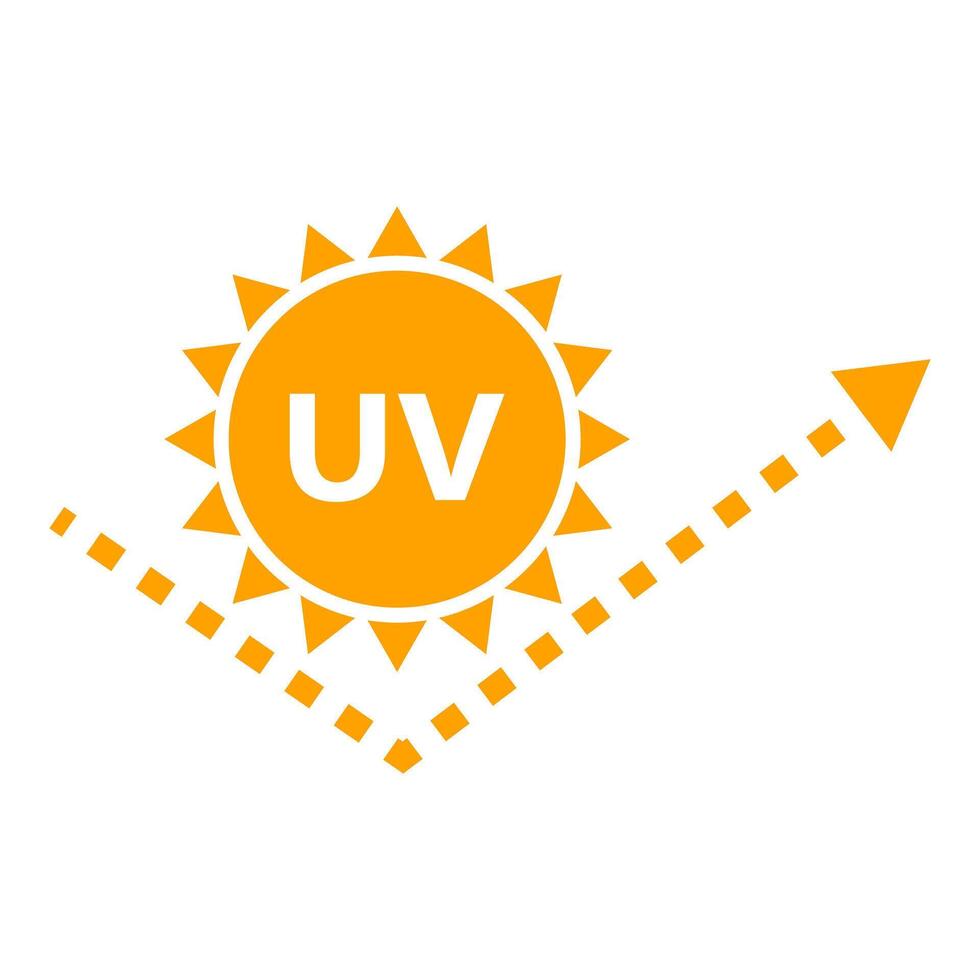 Reflective UV and sun icon. vector