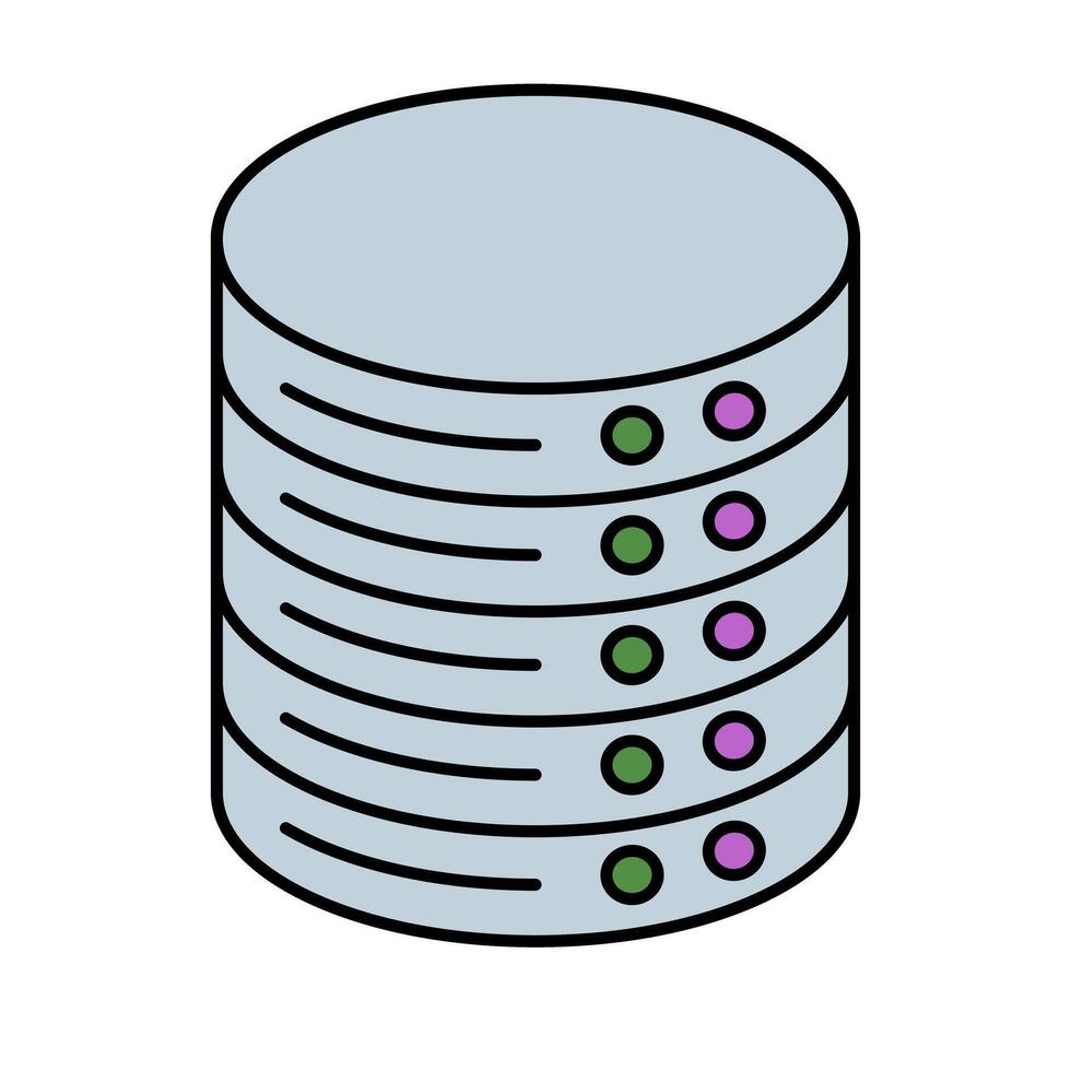 Server icon. Database icon. vector