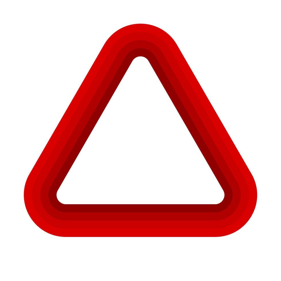 Modern red triangle logo. vector
