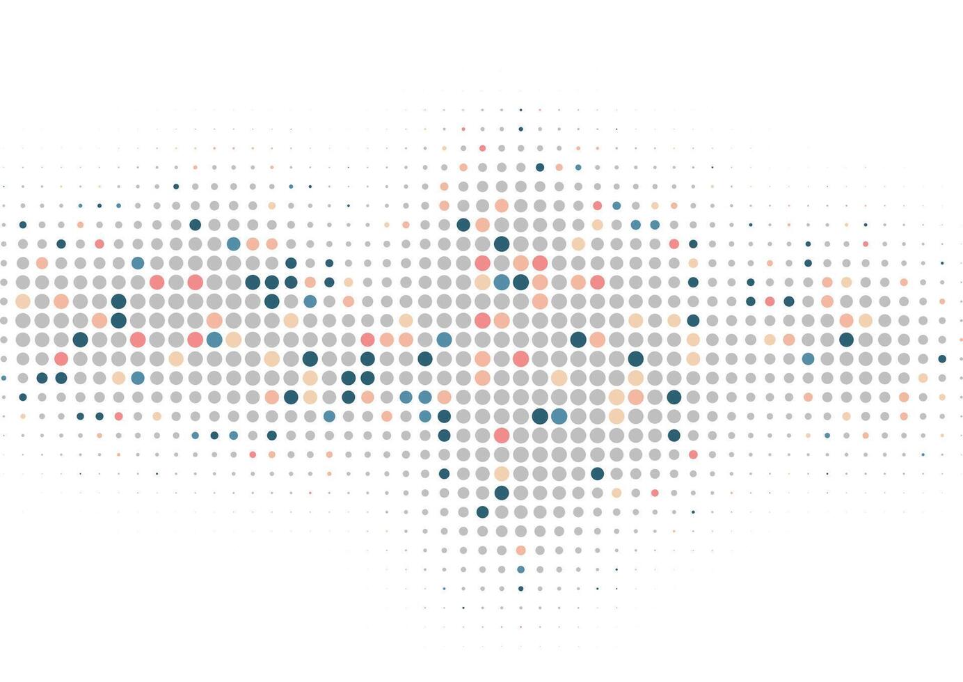 Abstract background with halftone dots pattern design vector