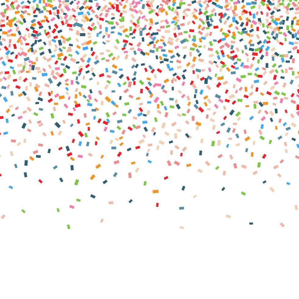 celebration background with colourful falling confetti vector