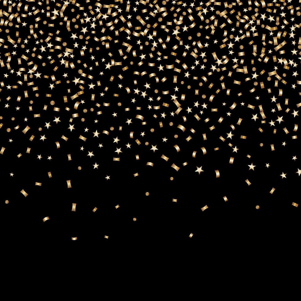 celebration background with golden confetti vector