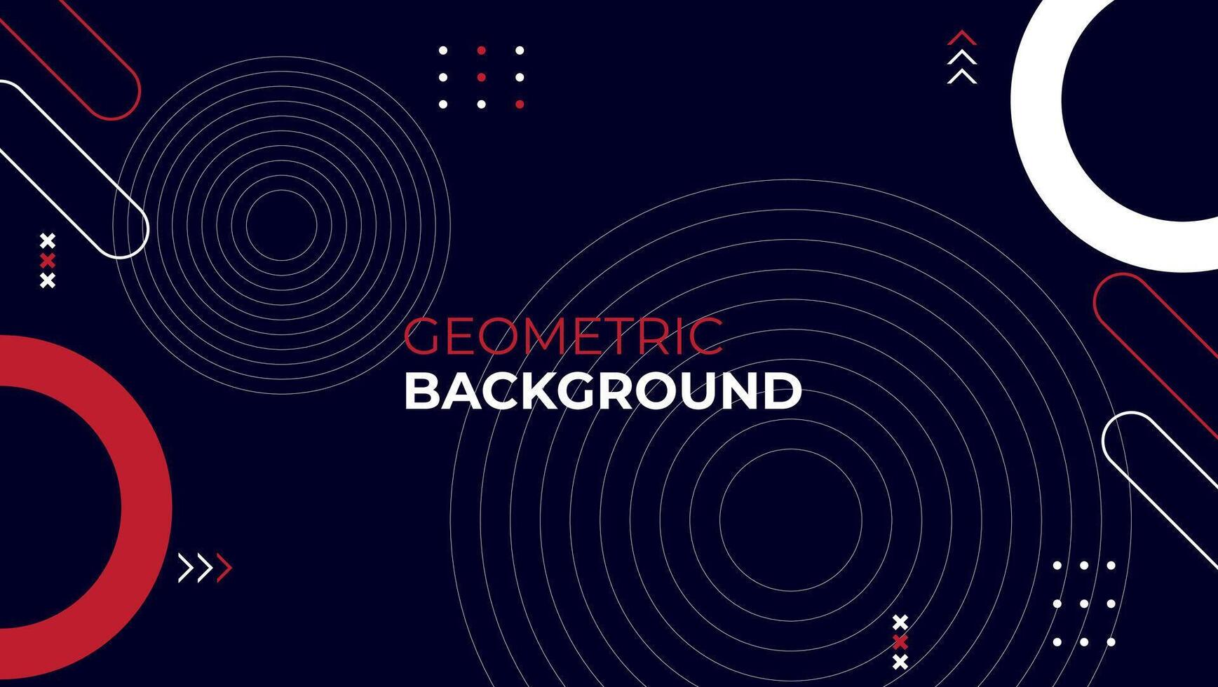 red white geometric shapes with dark blue background. great for banner, poster, presentation, cover, brochure. vector