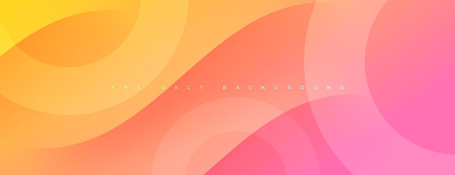 yellow and pink gradient background with wavy lines and circle. great for banner, website, poster, wallpaper, cover. vector