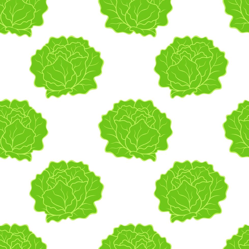 Pattern Fresh green organic lettuce salad, healthy food, vegetarian concept, eco bio direction, packaging, backdrop base. vector