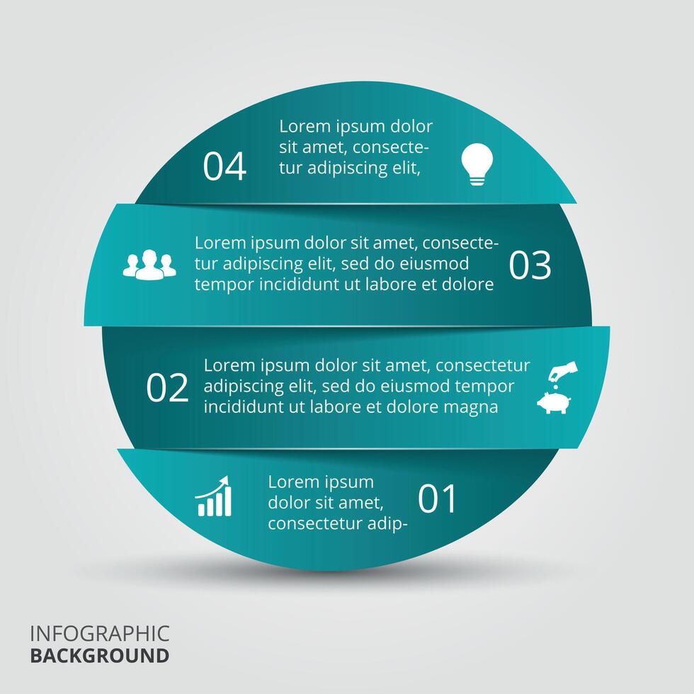 Abstract infographic. Template for diagram, graph, presentation and round chart. Business concept with 4 options, parts, steps or processes vector