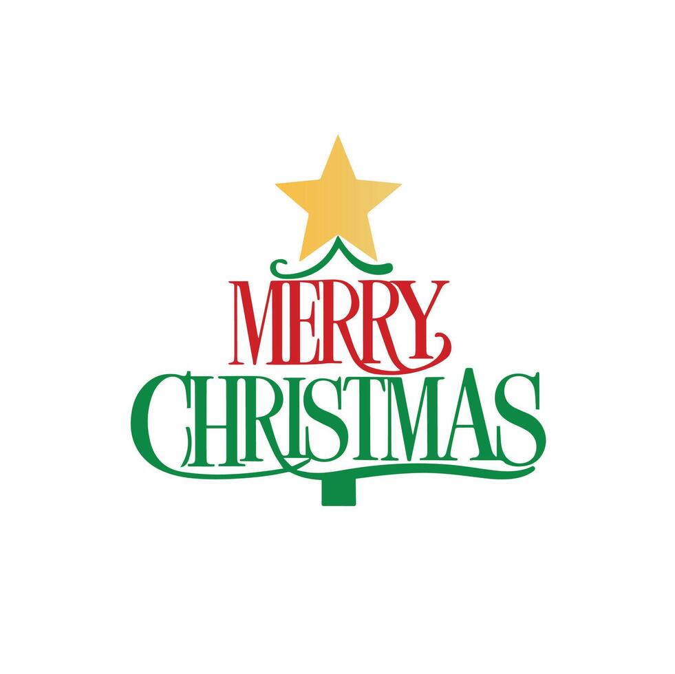 Merry Christmas typography T-shirt Design. vector