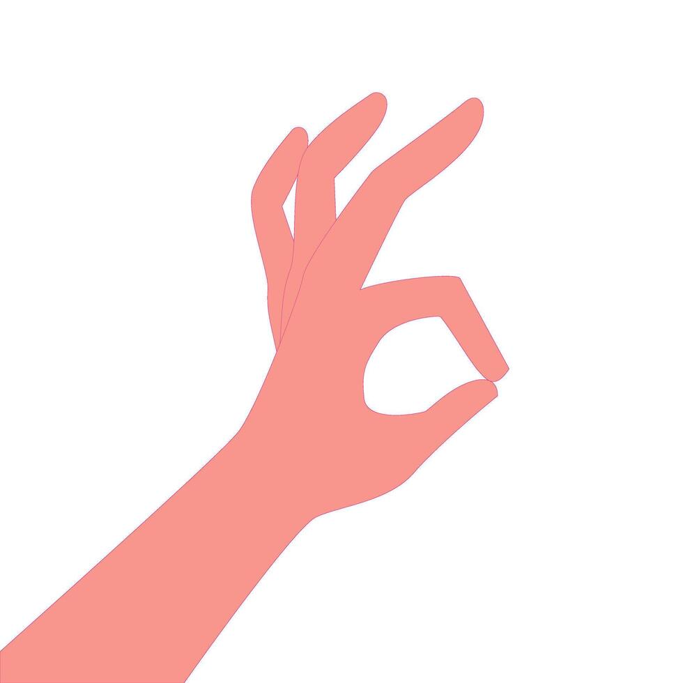 Gesture okay line icon, e commerce and marketing, best choice sign graphics vector