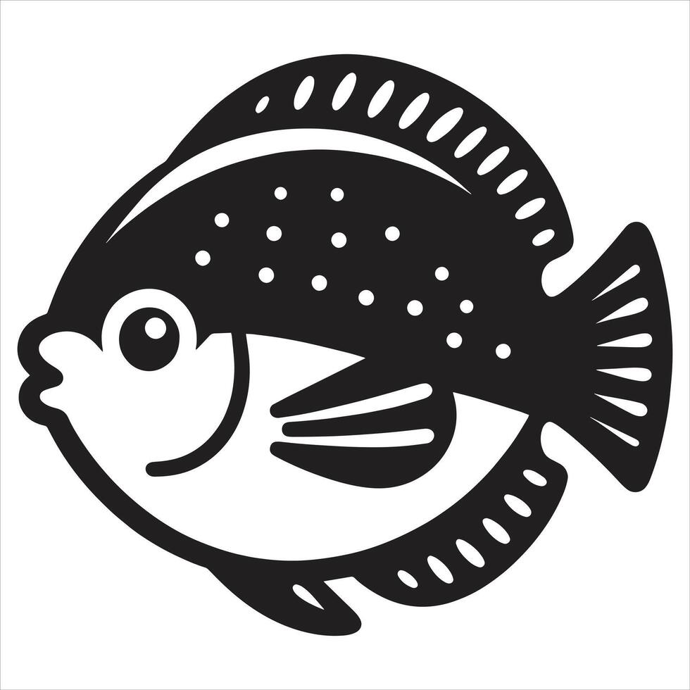 Beautiful Fish icon set isolated on white design background vector