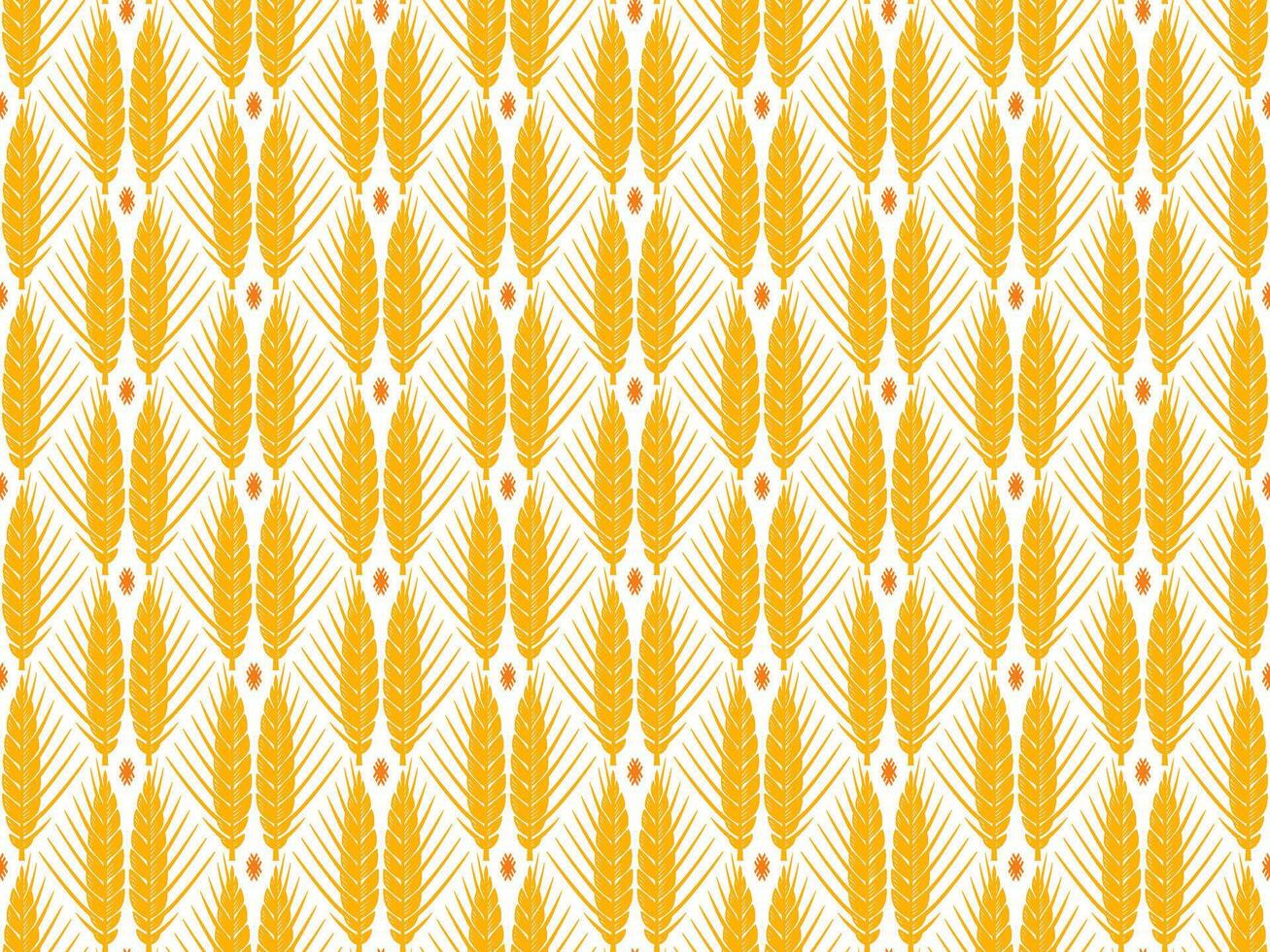 Cereal ears seamless pattern vector