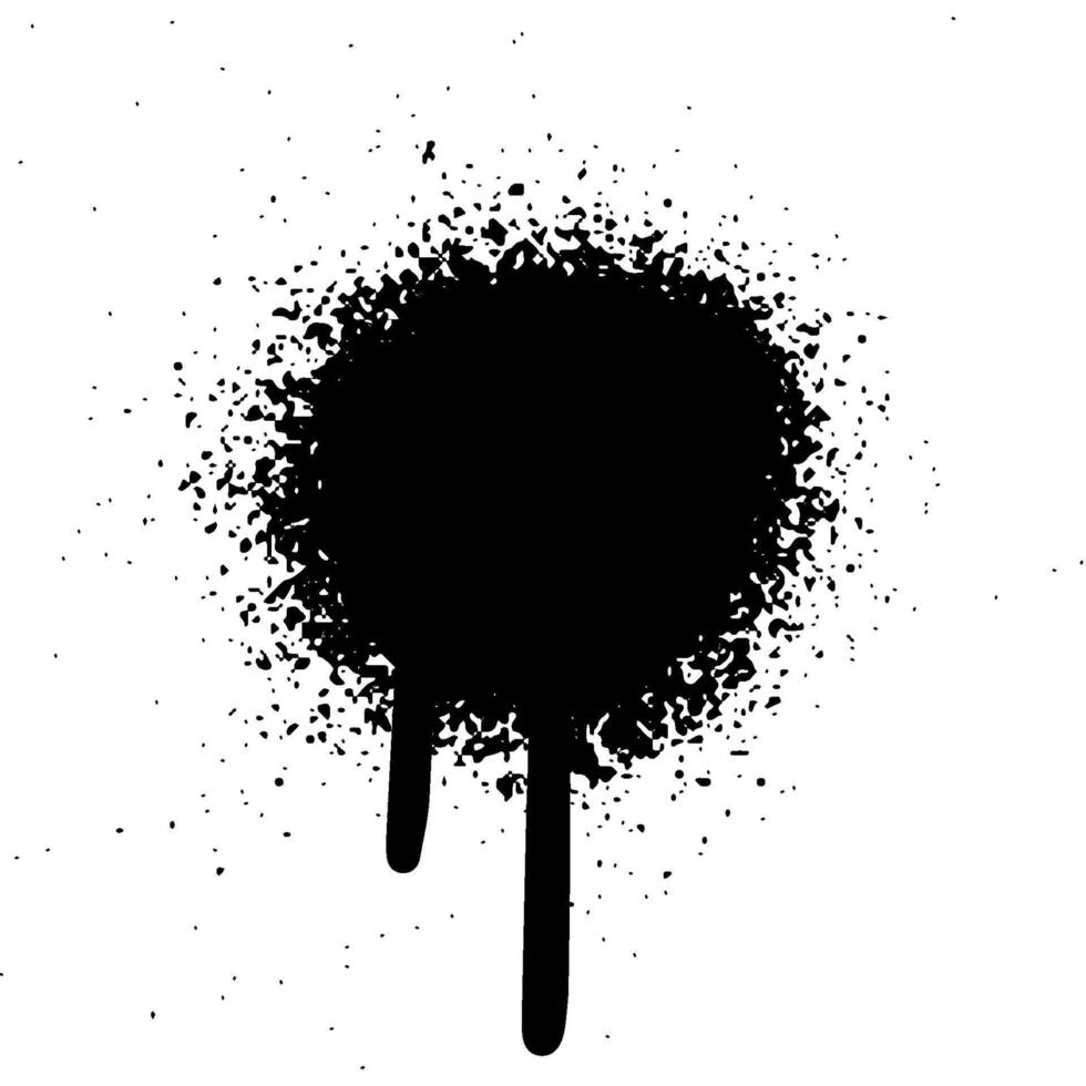 Spray paint dot. Splatter painted drip, grunge art circle texture, graffiti dirty sprayed paint. Abstract paint texture illustration . Splatter paint, drip graffiti, splattered texture vector
