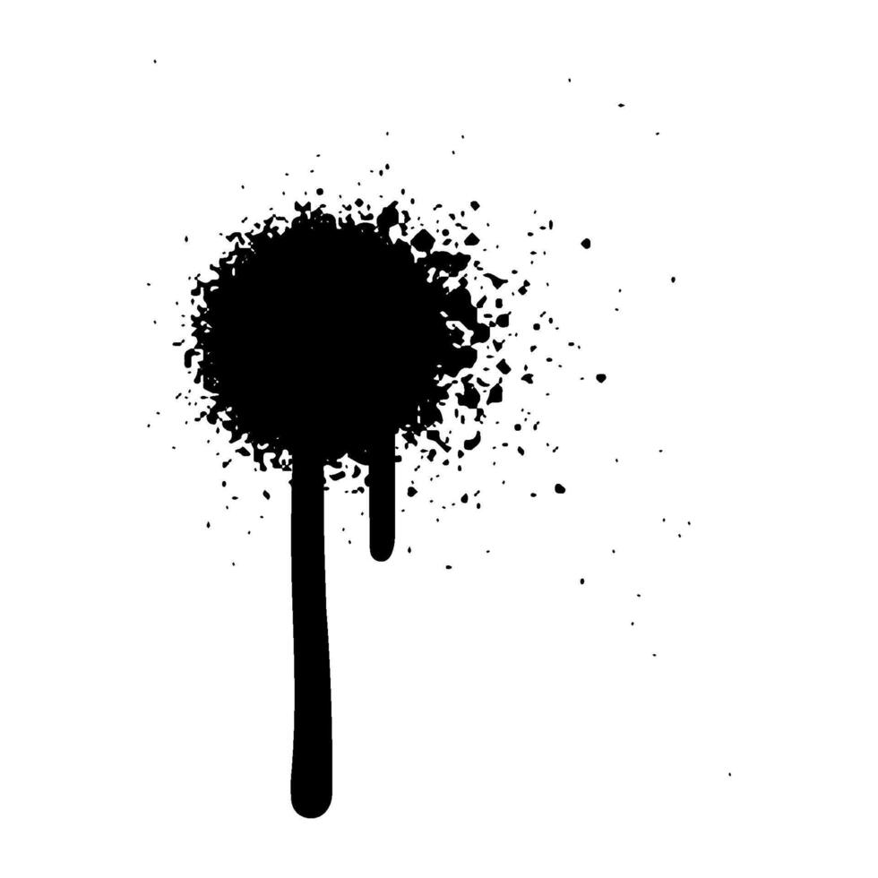 Spray paint dot. Splatter painted drip, grunge art circle texture, graffiti dirty sprayed paint. Abstract paint texture illustration . Splatter paint, drip graffiti, splattered texture vector