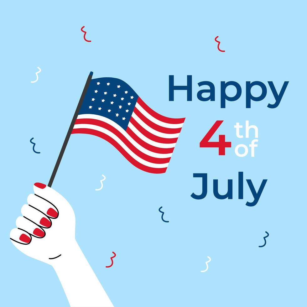 4th of July United States Independence Day celebration background suitable for promotion advertising, greeting card, poster, and background vector