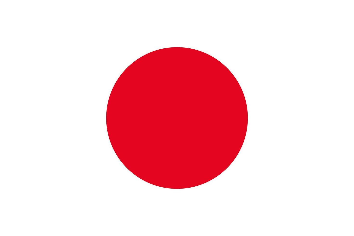 The official national flag of Japan. Japanese flag vector