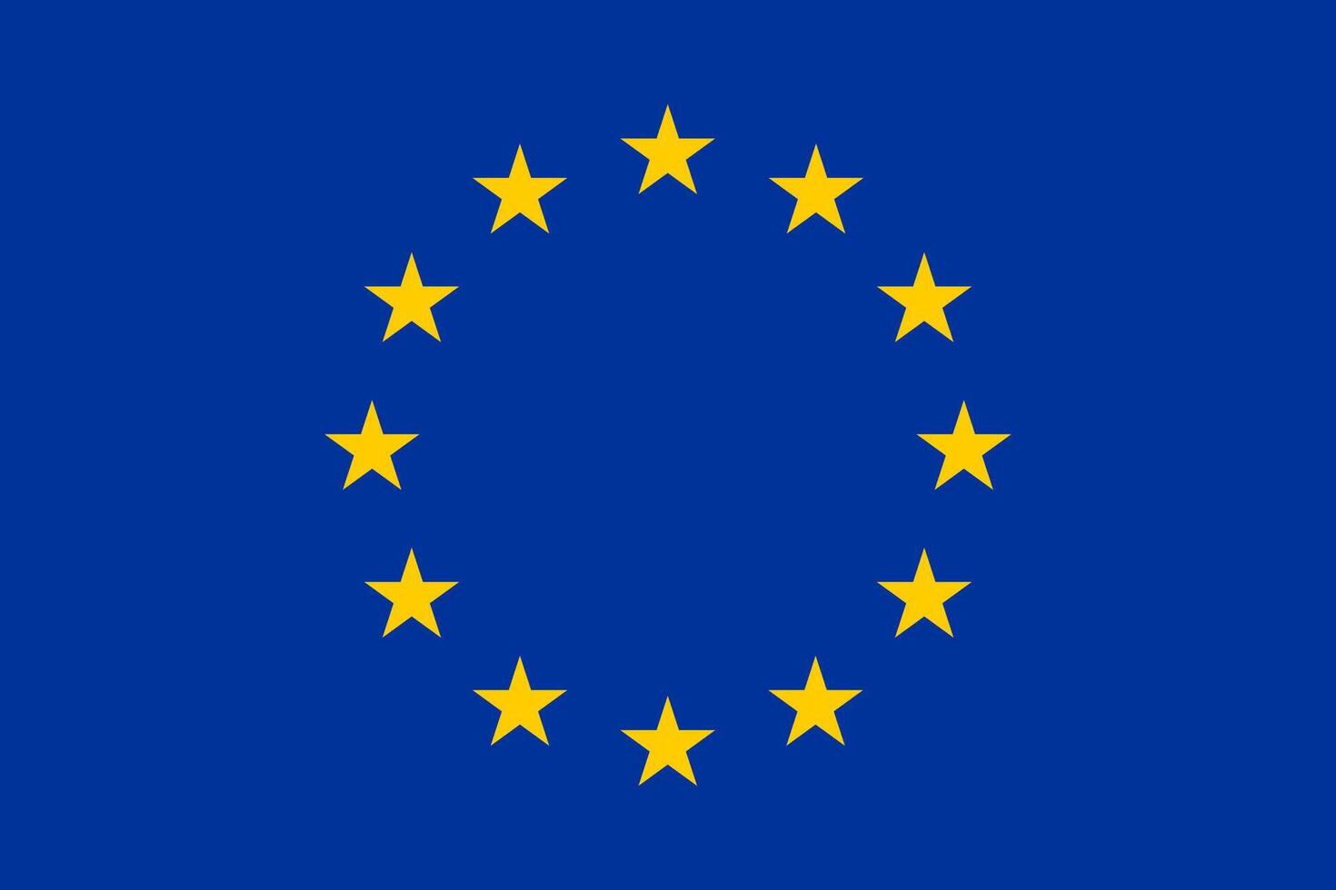 Flag of Europe. The official national flag of the European Union vector