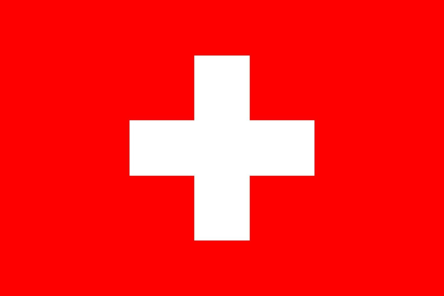 Swiss flag. Official national flag of Switzerland vector